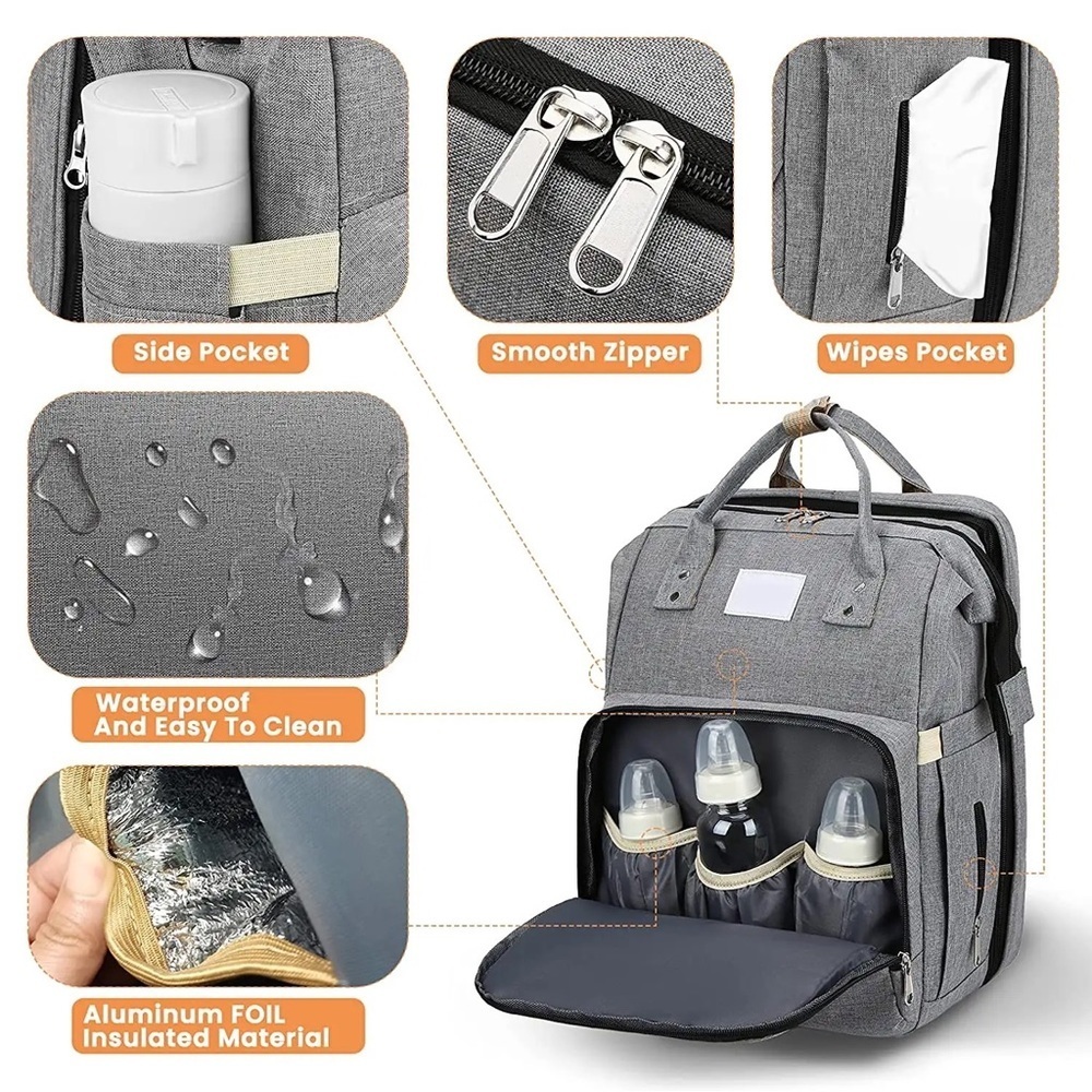 Diaper Backpack, Convertible Changing Station Por… - image 1